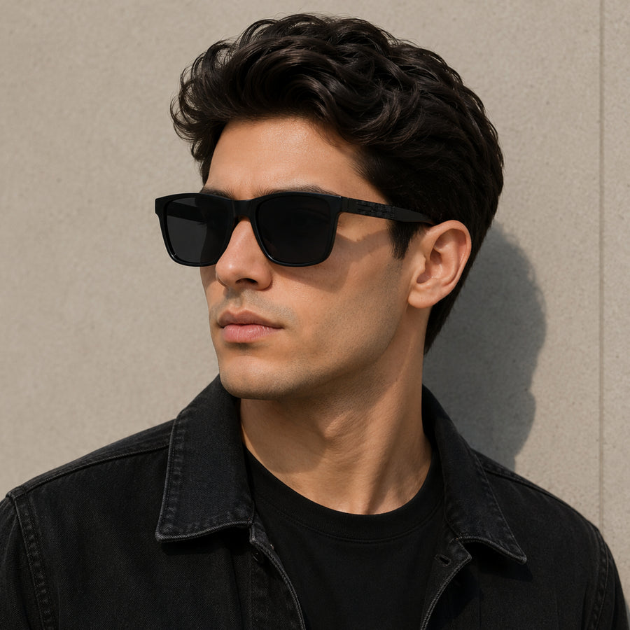 VERLIN Y Pole 25001 MBLK Polarized Sunglasses — supplied matching model image