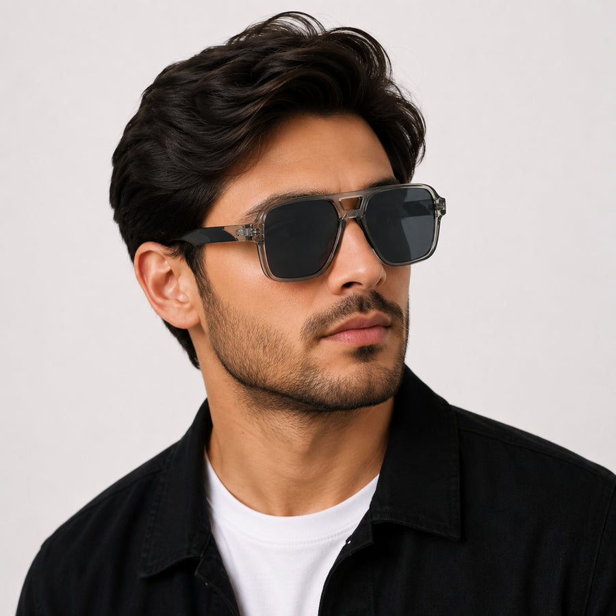 VERLIN Y Pole 25002 GREY Polarized Sunglasses — supplied matching model image