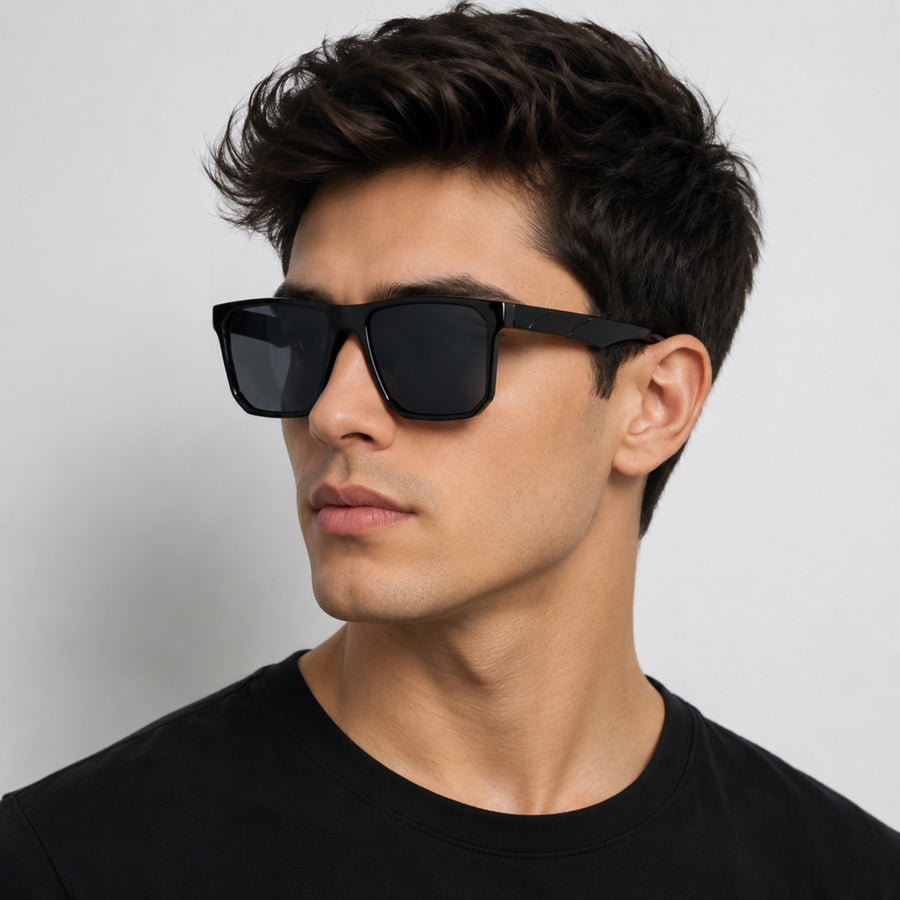 VERLIN Y Pole 25003 BLK Polarized Sunglasses — supplied matching model image