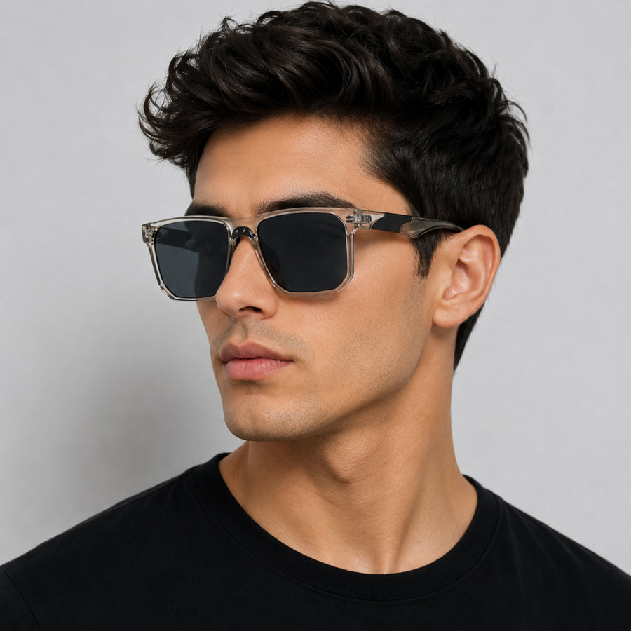 VERLIN Y Pole 25003 GREY Polarized Sunglasses — supplied matching model image