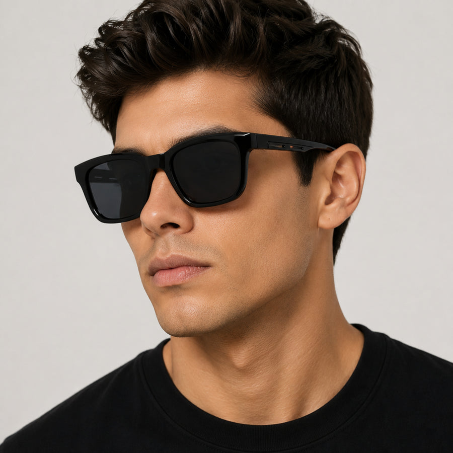 VERLIN Y Pole 25004 MBLK Polarized Sunglasses — supplied matching model image