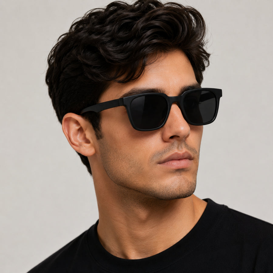 VERLIN Y Pole 25005 MBLK Polarized Sunglasses — supplied matching model image