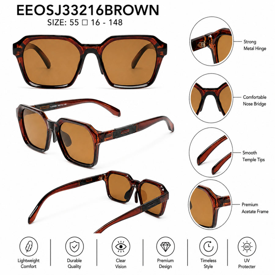 VERLIN Y Pole 25006 BROWN Polarized Sunglasses — supplied source view 5
