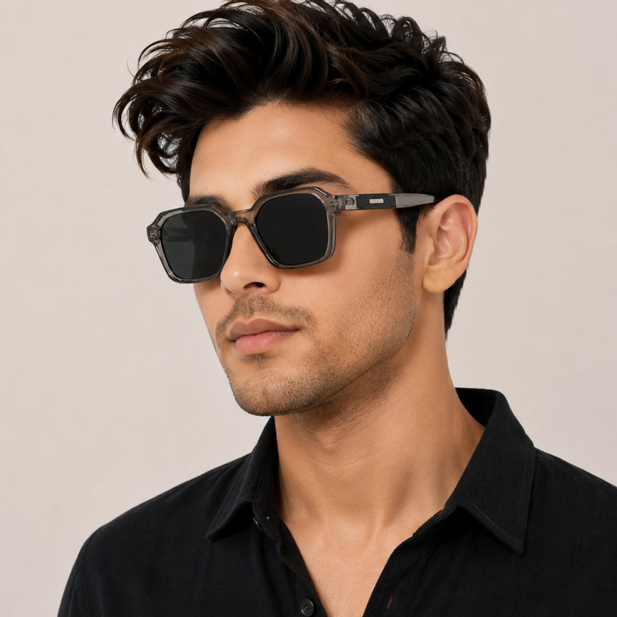 VERLIN Y Pole 25006 GREY Polarized Sunglasses — supplied matching model image