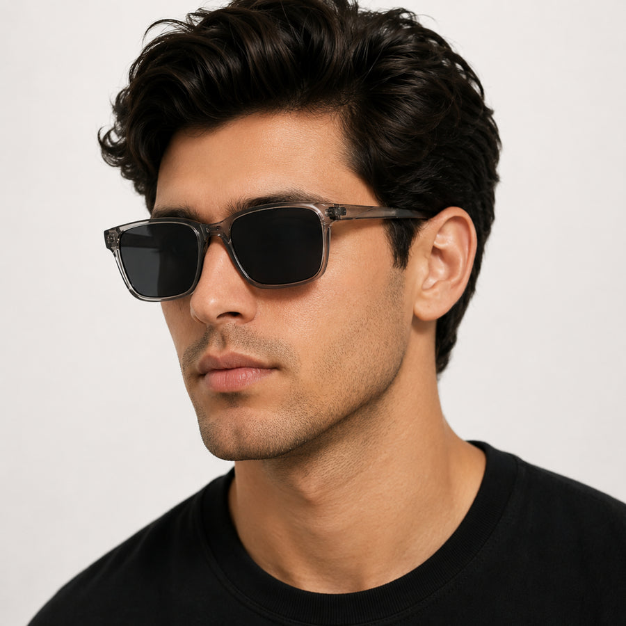 VERLIN Y Pole 25007 GREY Polarized Sunglasses — supplied matching model image