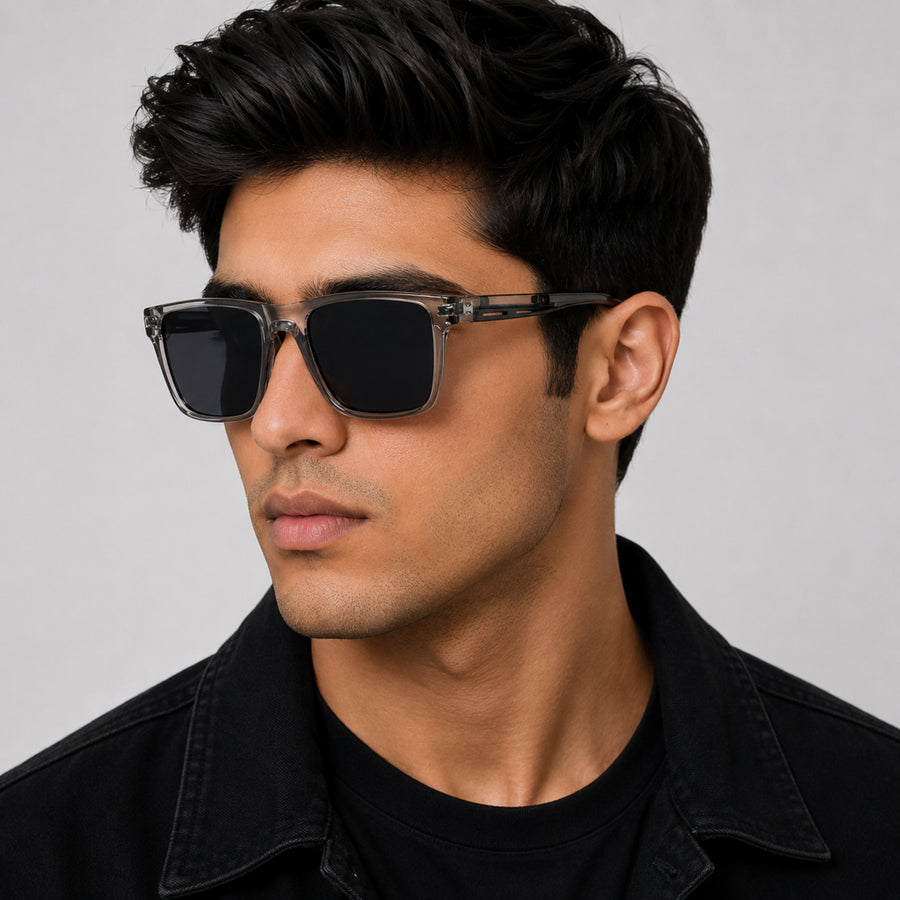 VERLIN Y Pole 25008 GREY Polarized Sunglasses — supplied matching model image