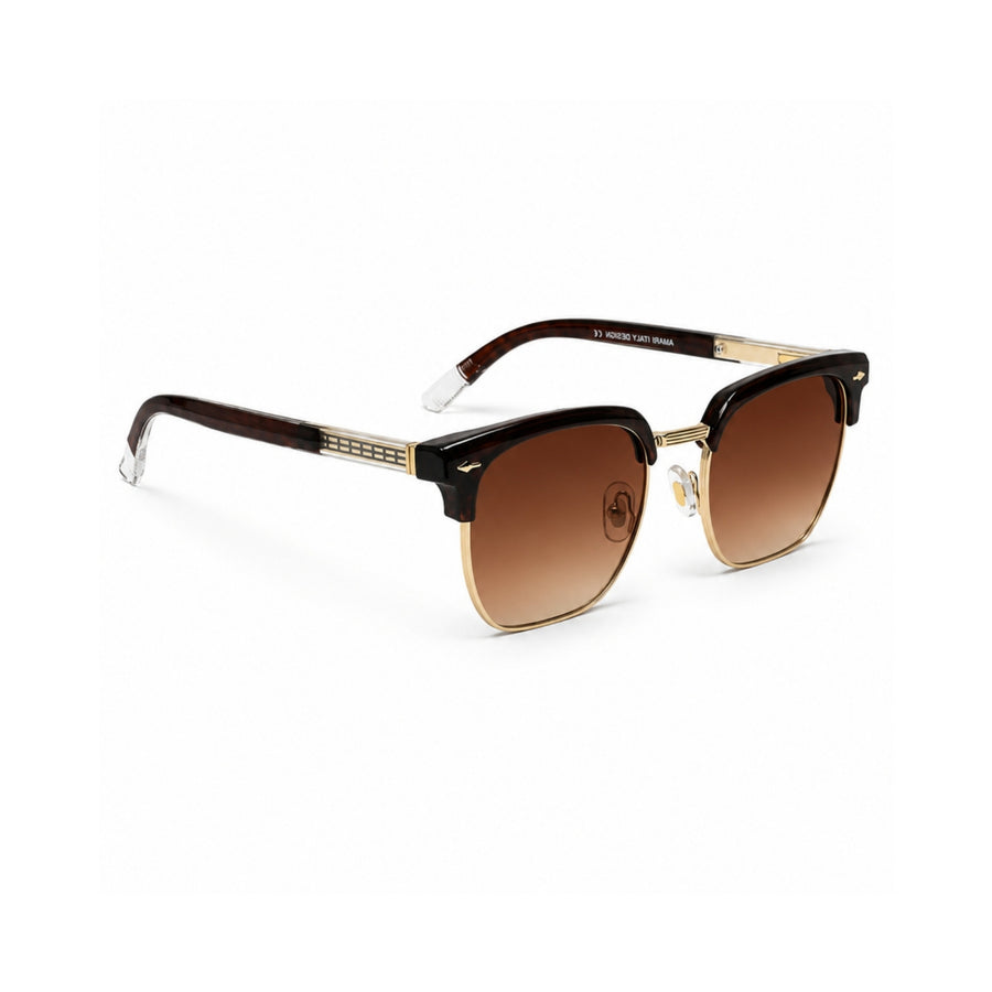 VERLIN 6302 Brown Clubmaster Prescription-Friendly Sunglasses — supplied source view 3
