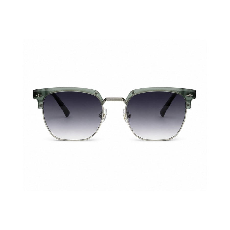 VERLIN 6302 Green Clubmaster Prescription-Friendly Sunglasses — view 1