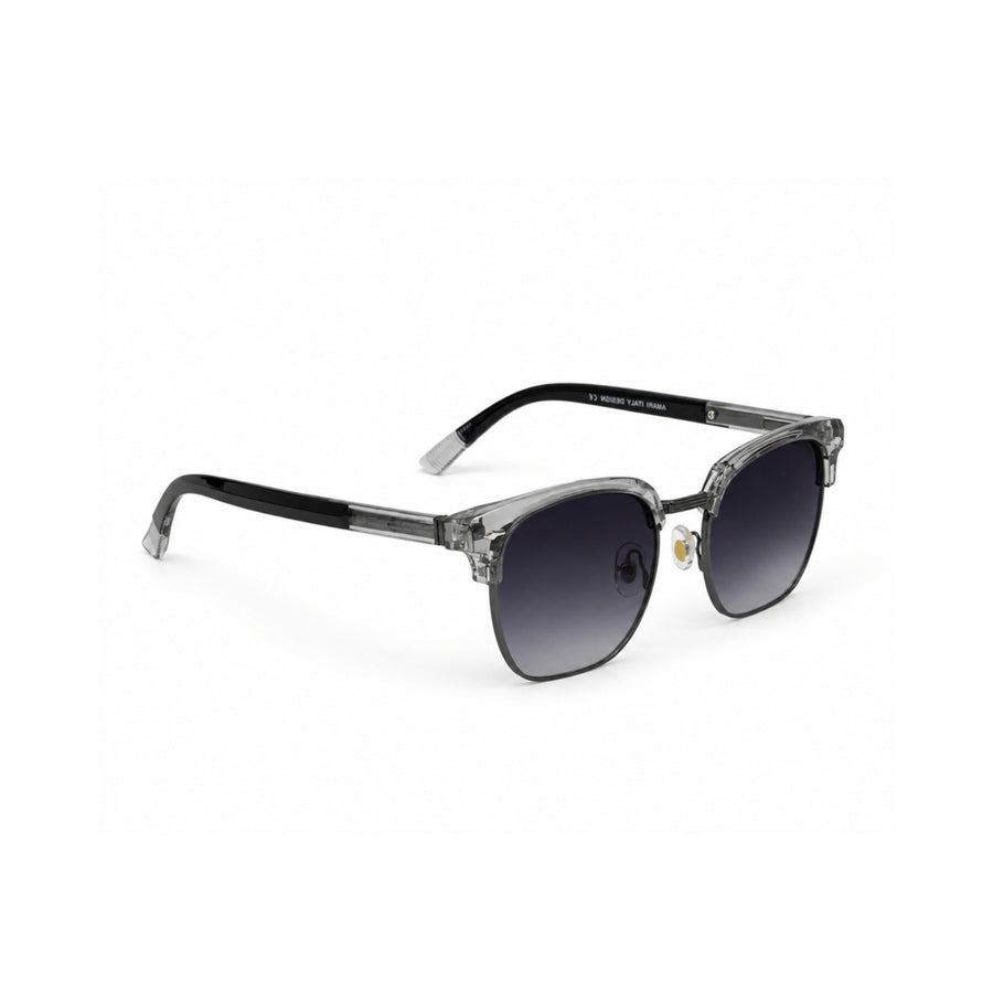 VERLIN 6302 Grey Clubmaster Prescription-Friendly Sunglasses — view 3