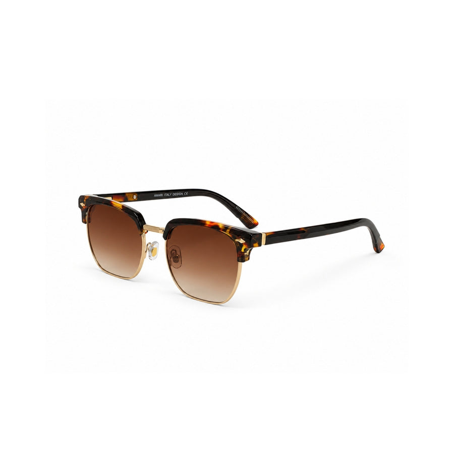 VERLIN 6302 Tortoise Clubmaster Prescription-Friendly Sunglasses — view 2