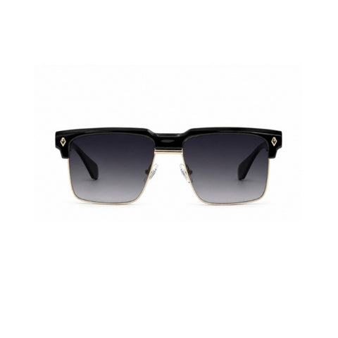 VERLIN 6304 Black Clubmaster Prescription-Friendly Sunglasses