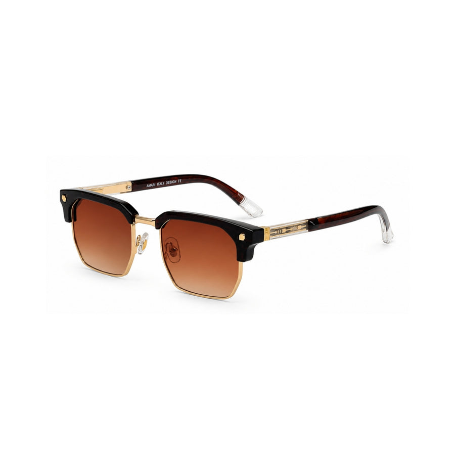 VERLIN 6307 Brown Clubmaster Prescription-Friendly Sunglasses — supplied source view 2