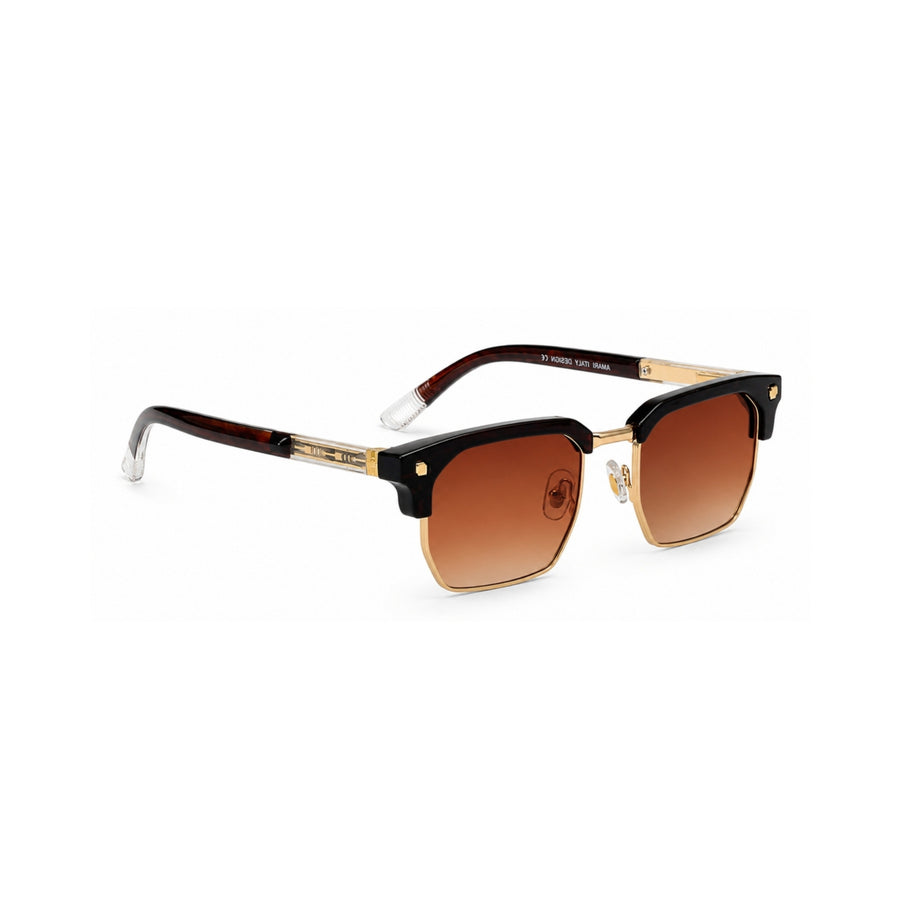 VERLIN 6307 Brown Clubmaster Prescription-Friendly Sunglasses — supplied source view 3