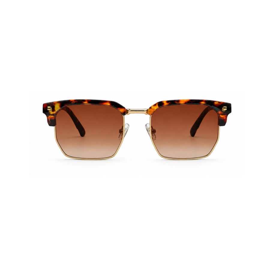 VERLIN 6307 Tortoise Clubmaster Prescription-Friendly Sunglasses — supplied source view 1