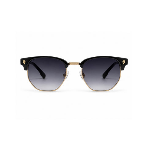 VERLIN 6311 Black Clubmaster Prescription-Friendly Sunglasses