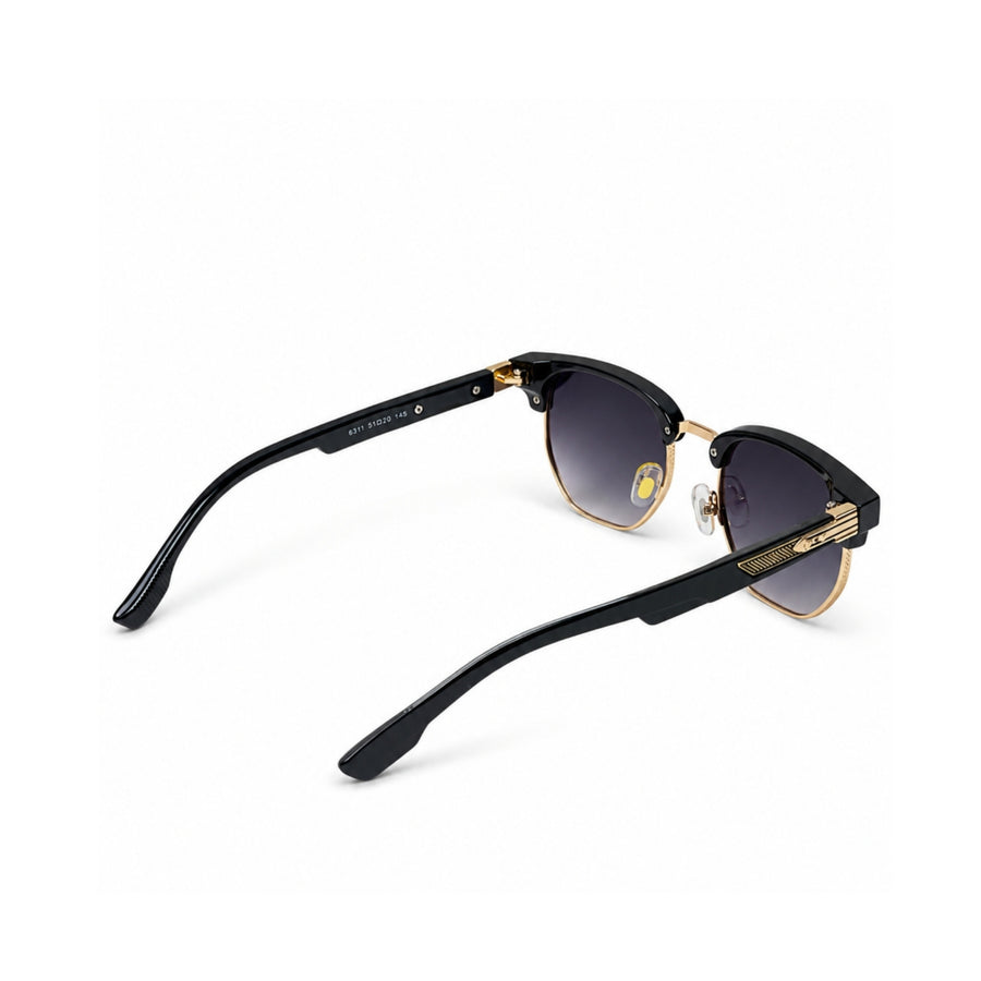 VERLIN 6311 Black Clubmaster Prescription-Friendly Sunglasses — supplied source view 4