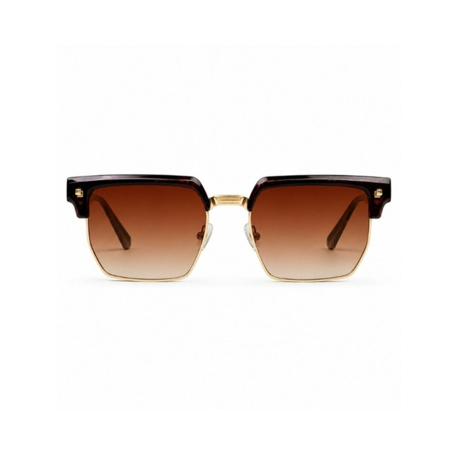 VERLIN 6316 Brown Clubmaster Prescription-Friendly Sunglasses — supplied source view 1