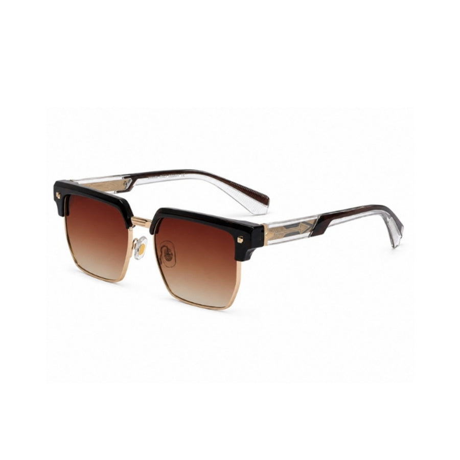 VERLIN 6316 Brown Clubmaster Prescription-Friendly Sunglasses — supplied source view 2