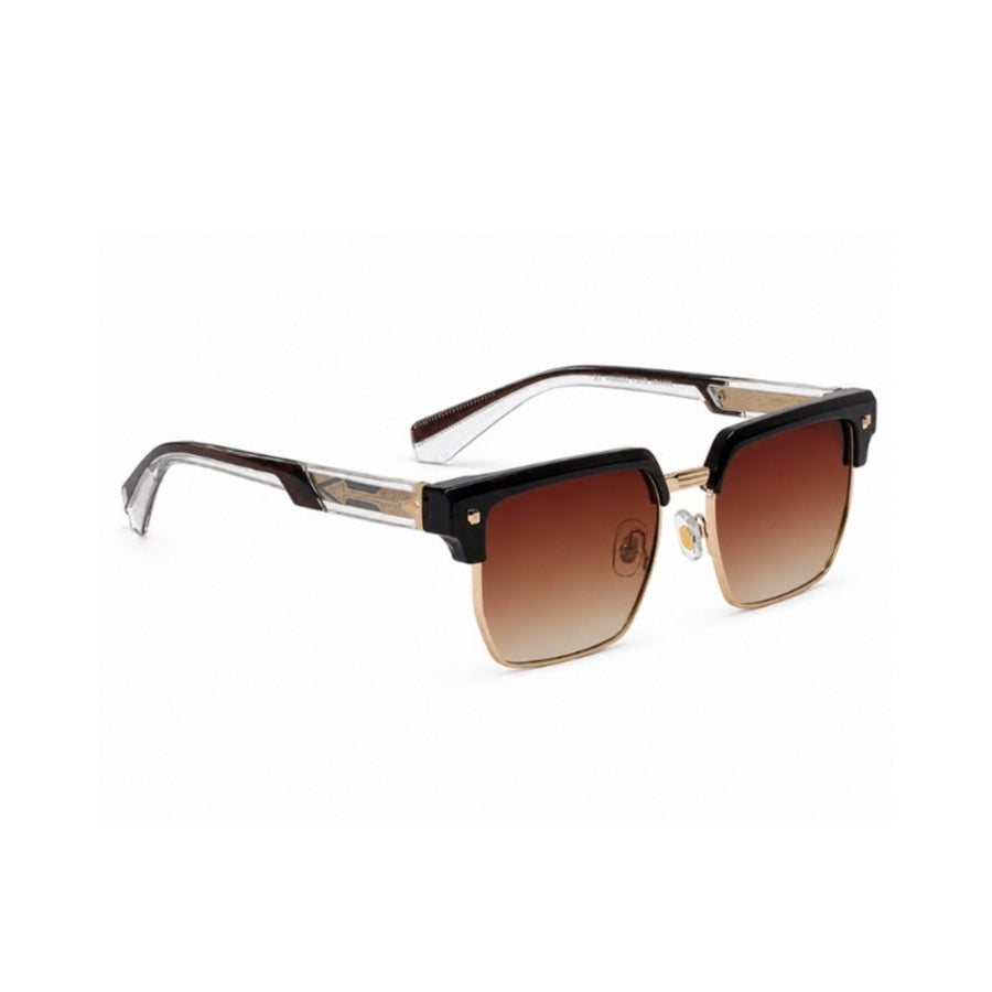 VERLIN 6316 Brown Clubmaster Prescription-Friendly Sunglasses — supplied source view 3