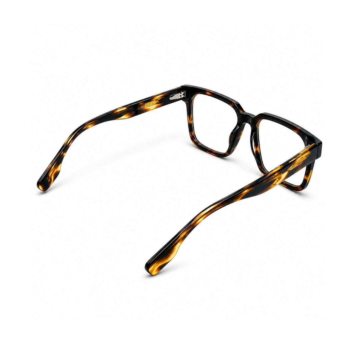 2935 Hand Made Acetate Black Tortoise Rectangle Optical Frame — back