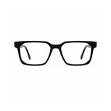 2935 Hand Made Acetate Black Rectangle Optical Frame — front