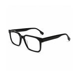 2935 Hand Made Acetate Black Rectangle Optical Frame — three-quarter
