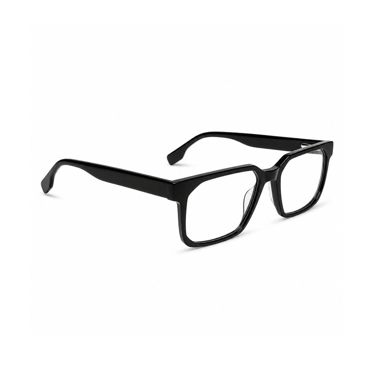 2935 Hand Made Acetate Black Rectangle Optical Frame — side