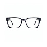 2935 Hand Made Acetate Gradient Grey Rectangle Optical Frame — front