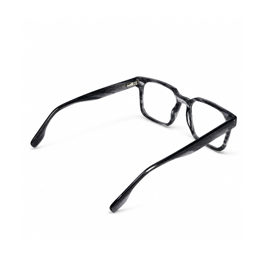 2935 Hand Made Acetate Gradient Grey Rectangle Optical Frame — back