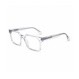 2935 Hand Made Acetate Transparent Rectangle Optical Frame — three-quarter
