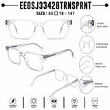 2935 Hand Made Acetate Transparent Rectangle Optical Frame — specification card