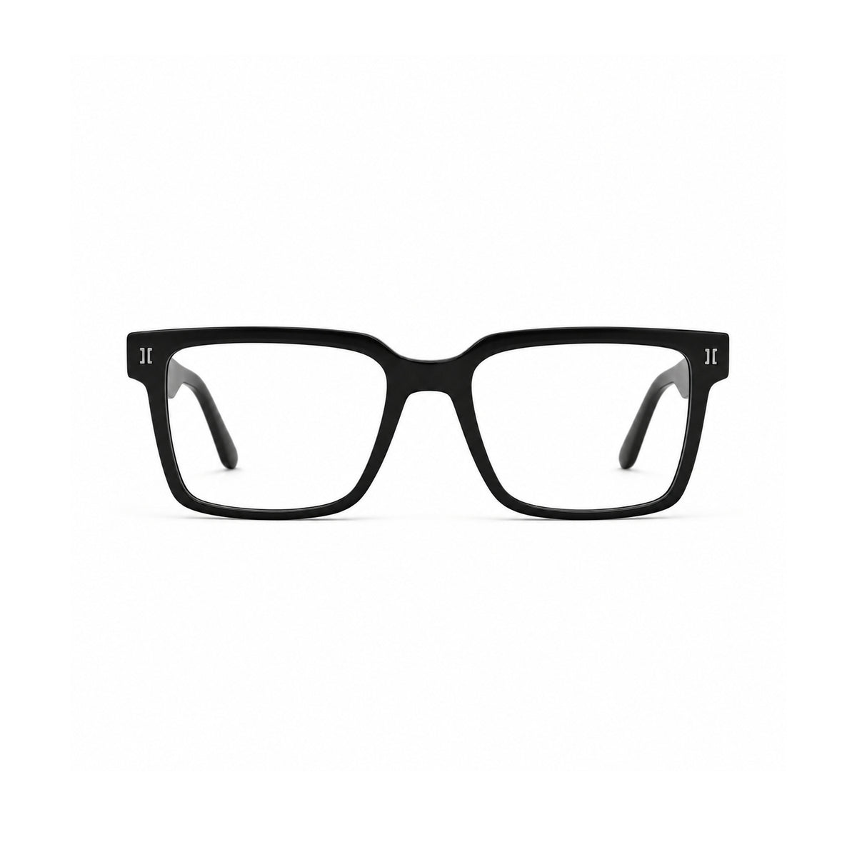 2838 Hand Made Acetate Black Square Optical Frame — front