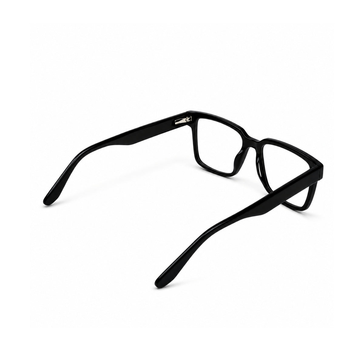 2838 Hand Made Acetate Black Square Optical Frame — back
