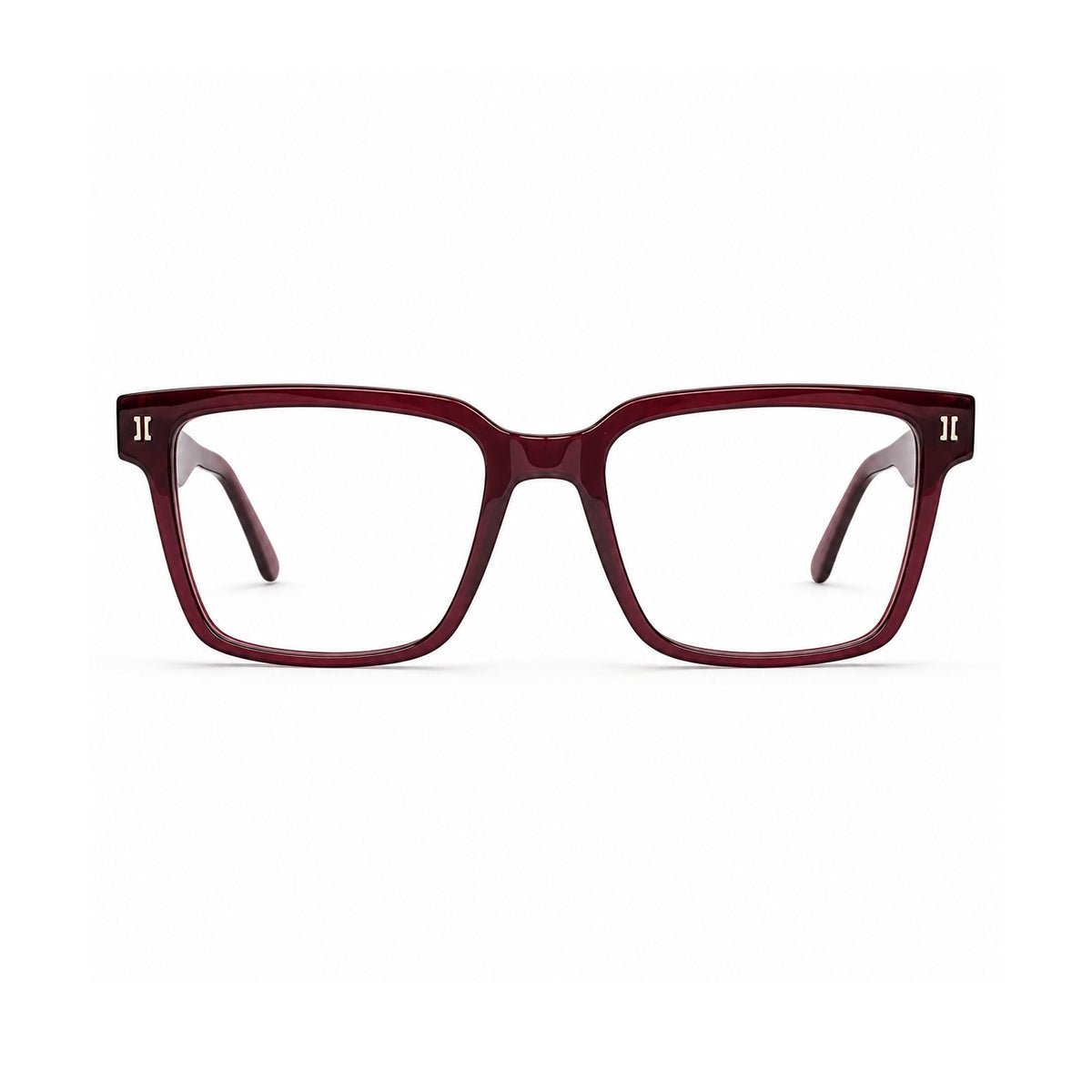 2838 Hand Made Acetate Brown Square Optical Frame — front