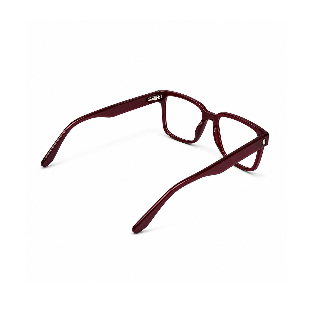 2838 Hand Made Acetate Brown Square Optical Frame — back
