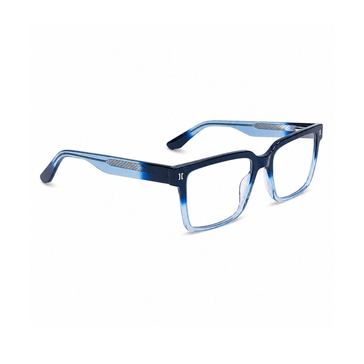 2838 Hand Made Acetate Gradient Blue Square Optical Frame — side