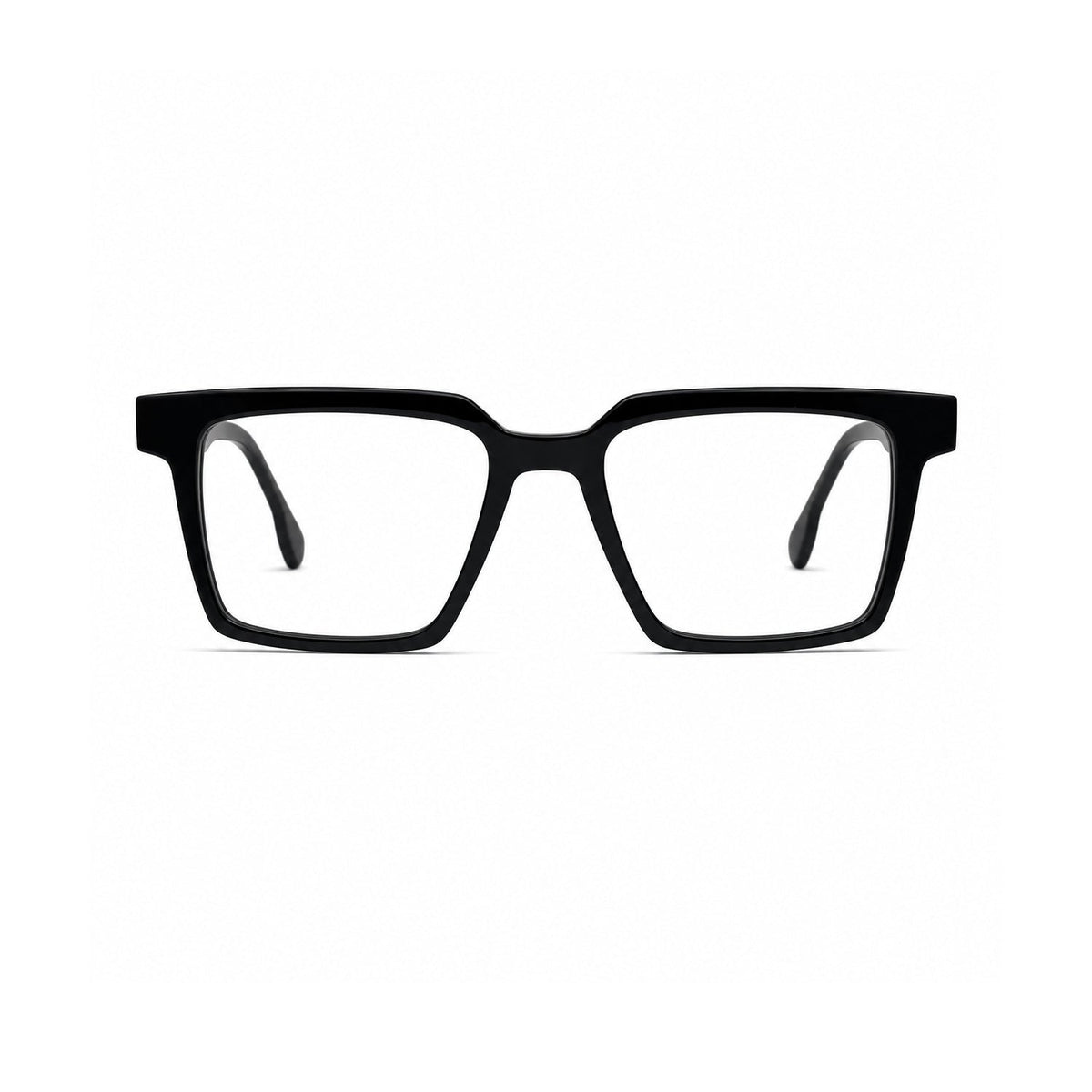 2803 Hand Made Acetate Black Square Optical Frame — front