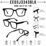 2803 Hand Made Acetate Black Square Optical Frame — specification card