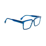 2803 Hand Made Acetate Blue Square Optical Frame — side
