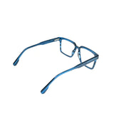 2803 Hand Made Acetate Blue Square Optical Frame — back