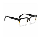 2803 Hand Made Acetate Gradient Black Square Optical Frame — side
