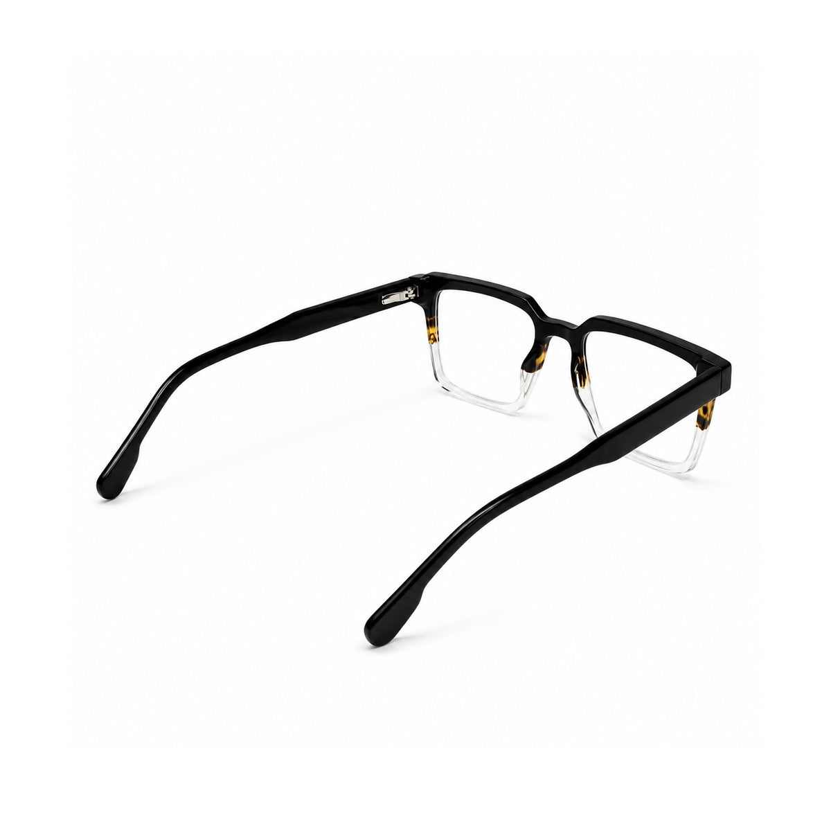 2803 Hand Made Acetate Gradient Black Square Optical Frame — back