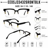 2803 Hand Made Acetate Gradient Black Square Optical Frame — specification card