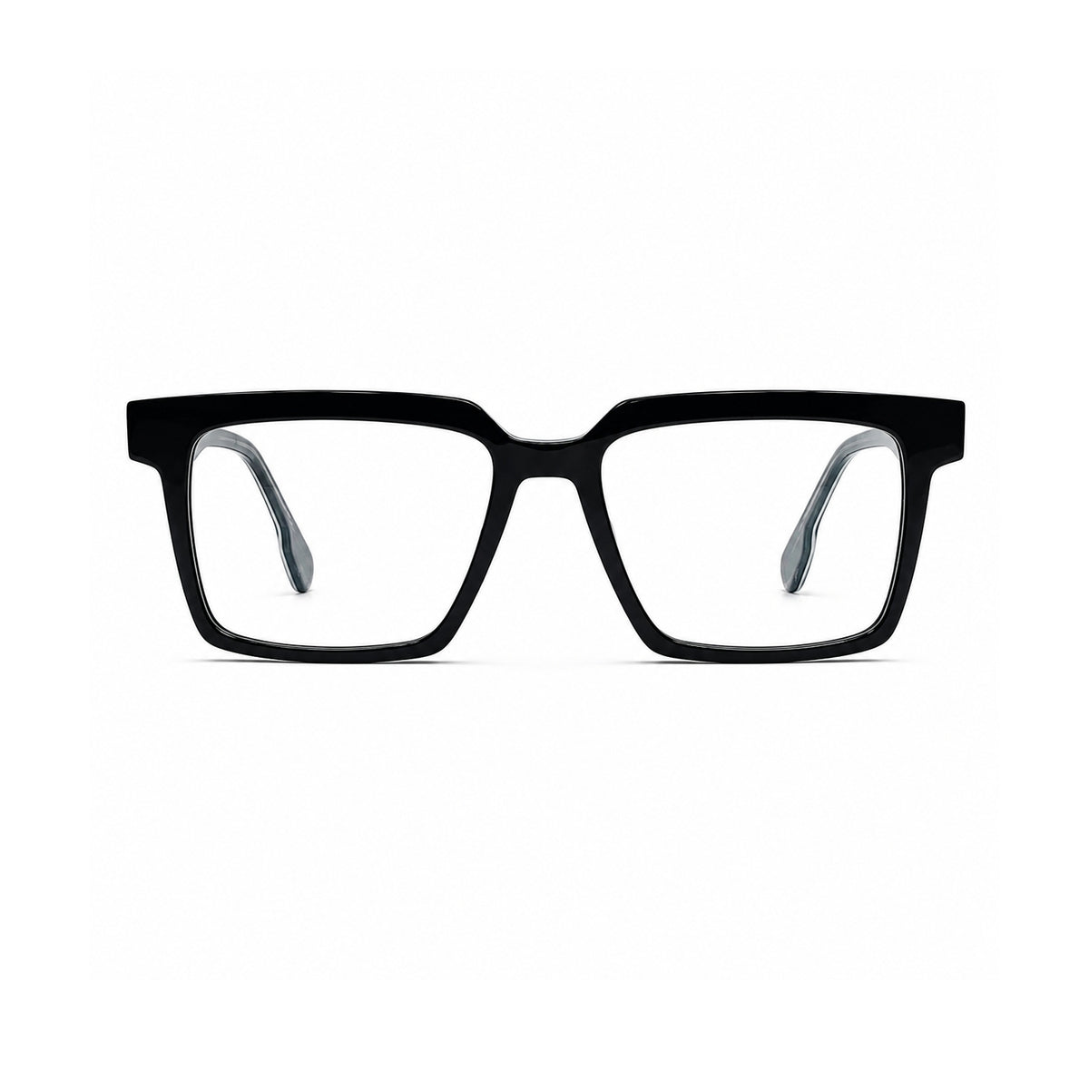 2803 Hand Made Acetate Shaded Black Square Optical Frame — front