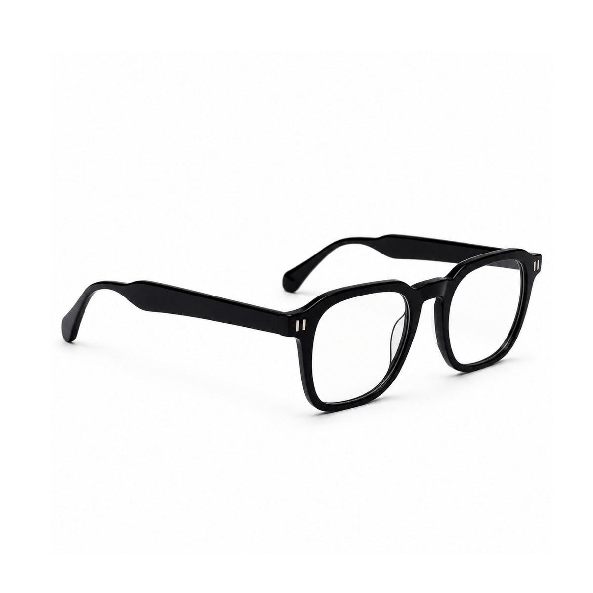 2969 Hand Made Acetate Black Round Optical Frame — side