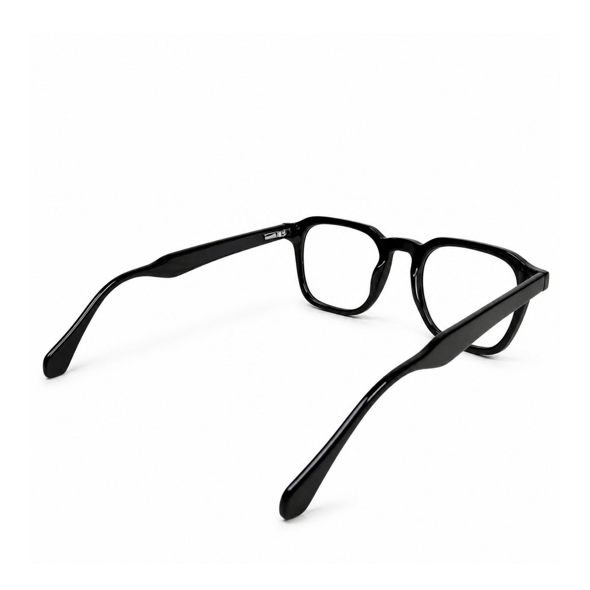 2969 Hand Made Acetate Black Round Optical Frame — back
