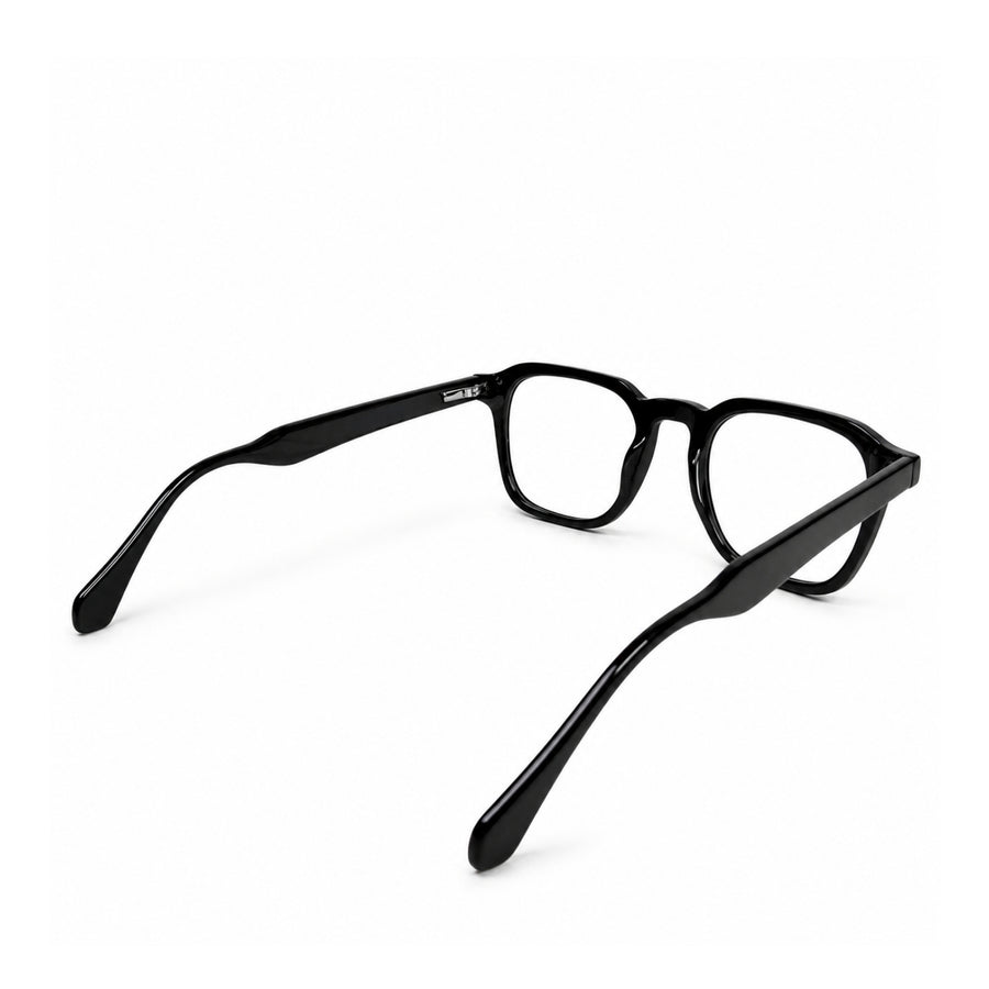 2969 Hand Made Acetate Black Round Optical Frame — back