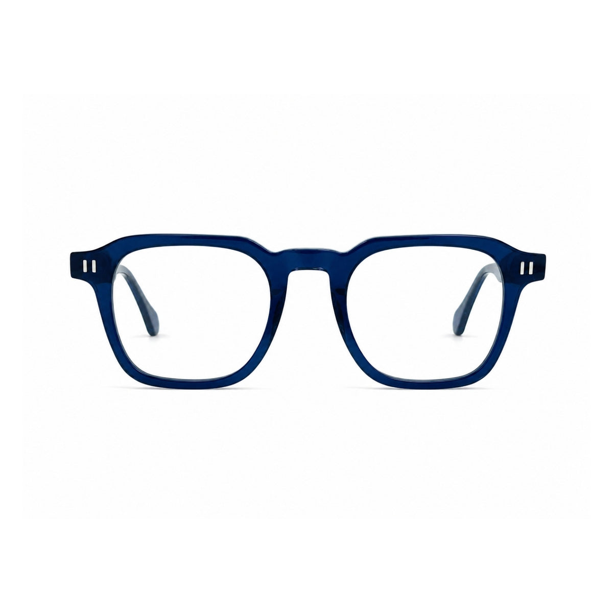 2969 Hand Made Acetate Blue Round Optical Frame — front