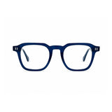 2969 Hand Made Acetate Blue Round Optical Frame — front