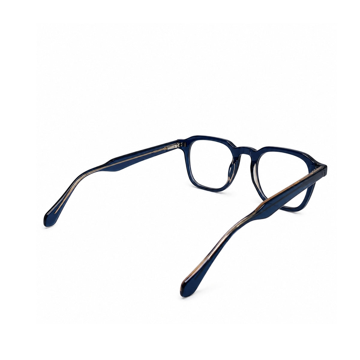 2969 Hand Made Acetate Blue Round Optical Frame — back